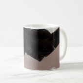 Mug Peinture multimédia mixte, design abstrait minimal (Devant droit)