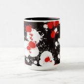 Mug Peinture noire, blanche et rouge (Centre)