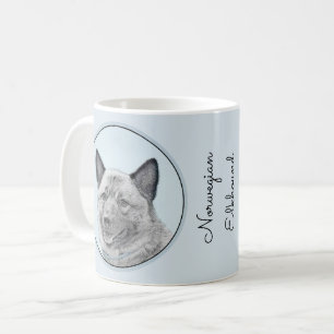 Mug Peinture norvégienne Elkhound - Art original Chien