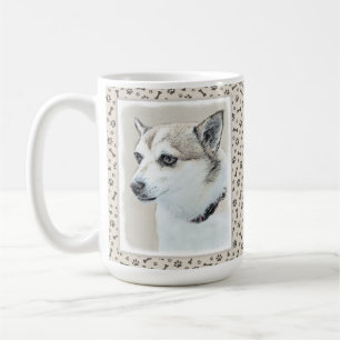 Mug Peinture norvégienne Lundehund - Art original chie