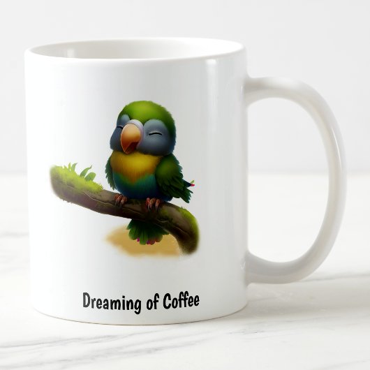 Mug Peinture numérique d'un joli perroquet masqué