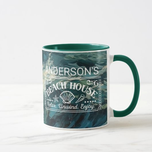 Mug Peinture Ocean Whitecaps (Droite)