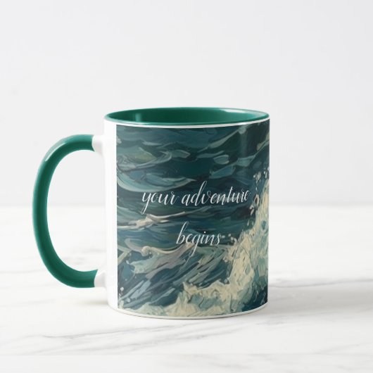 Mug Peinture Ocean Whitecaps (Gauche)