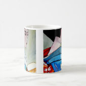 Mug peinture originale d'aquarelle japonaise Geisha (Centre)