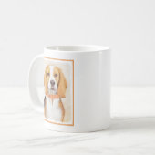 Mug Peinture originale de chien Beagle Hound Art anima (Devant gauche)