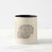 Mug Peinture originale de chien par Retriever de Chesa (Centre)