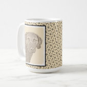 Mug Peinture originale de chien par Retriever de Chesa (Devant gauche)