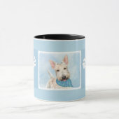 Mug Peinture originale de chien Wheaten Terrier Écossa (Centre)