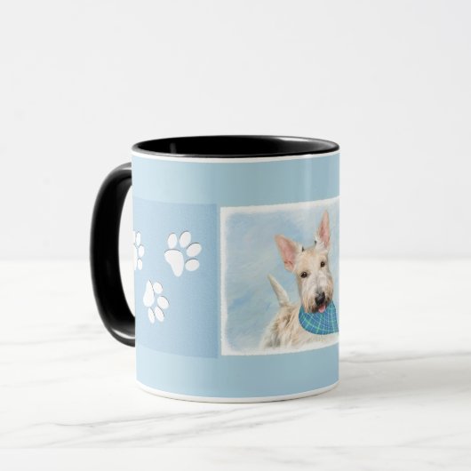 Mug Peinture originale de chien Wheaten Terrier Écossa (Devant gauche)