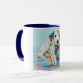 MUG PEINTURE PARTAGÉE DALMATIENNE DEUX BOUGIES EN TONN (Devant gauche)