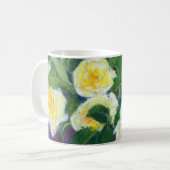 Mug Peinture Pastel à l'huile de rose jaune (Devant gauche)