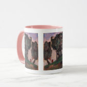 Mug Peinture paysagère vintage-américaine (Devant gauche)