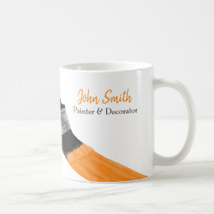 Mug Peinture Peintre Service Société Pinceau Orange