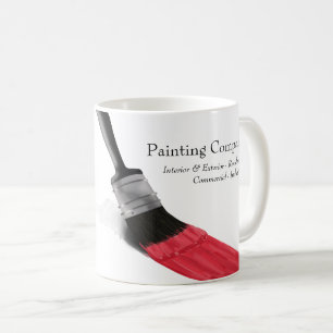 Mug Peinture Peintre Service Société Pinceau Rouge