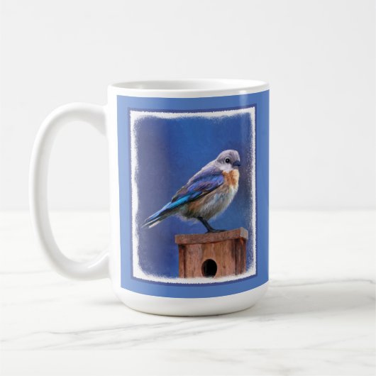 Mug Peinture pour oiseaux bleus (femelle) - Art origin (Gauche)