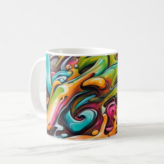 Mug Peinture psychédélique (Devant gauche)