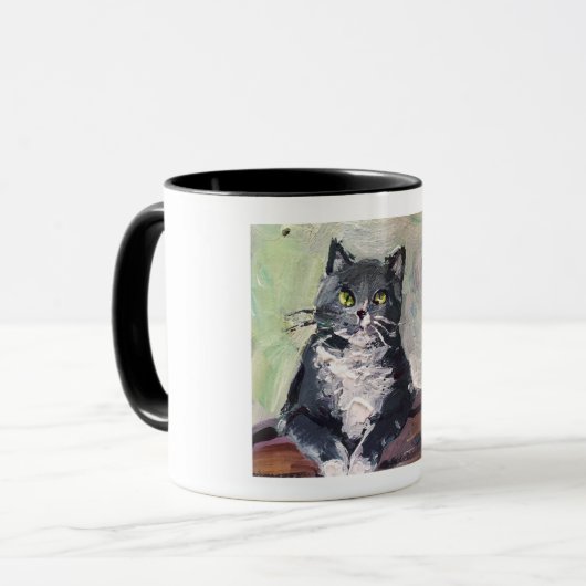Mug peinture réaliste, chat (Devant gauche)