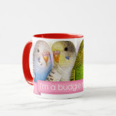 Mug Peinture réaliste de perruches (Devant gauche)