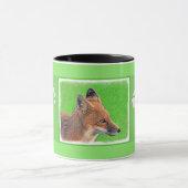 Mug Peinture Red Fox - Art original de la faune (Centre)