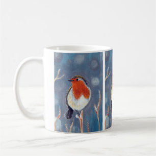 Mug Peinture Robin d'hiver