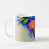 Mug Peinture romantique d'orchidée rose orange (Gauche)
