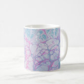 MUG PEINTURE ROSE ET ABSTRAITE TURQUOISE (Devant droit)
