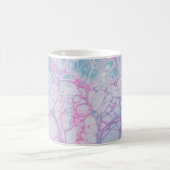 MUG PEINTURE ROSE ET ABSTRAITE TURQUOISE (Centre)