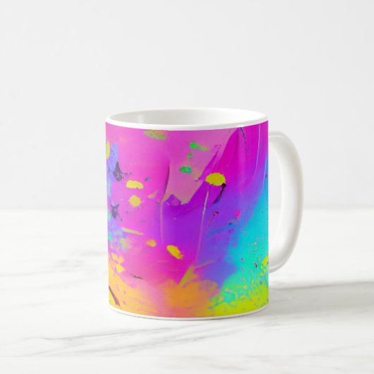 Mug Peinture rose Et Plus Abstraite (Devant droit)