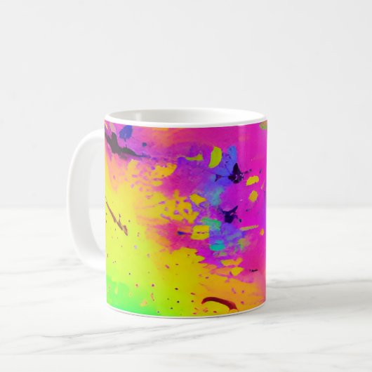 Mug Peinture rose Et Plus Abstraite (Devant gauche)