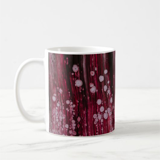 Mug Peinture rouge abstraite (Gauche)