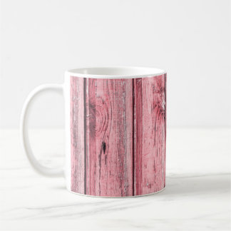 Mug Peinture rouge en bois de bureau texture. vieux, d