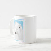 Mug Peinture Samoyed - Cute Original Chien Art (Devant gauche)
