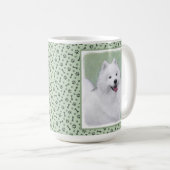 Mug Peinture Samoyed - Cute Original Chien Art (Devant droit)