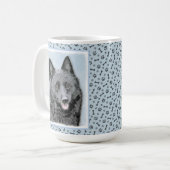 Mug Peinture Schipperke - Cute Original Chien Art (Devant gauche)