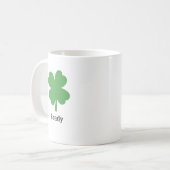 Mug Peinture shamrock irlandaise aquarelle texture (Devant gauche)