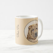 Mug Peinture Shar Pei - Cute Original Chien Art (Devant droit)