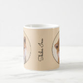 Mug Peinture Shiba Inu (Rouge) - Art Chien original (Centre)