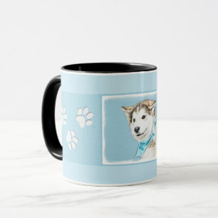 Mug Peinture Sibérienne Husky Puppy - Art Chien origin