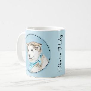 Mug Peinture Sibérienne Husky Puppy - Art Chien origin