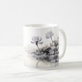 Mug Peinture Simple De Fleur De Lotus (Devant droit)