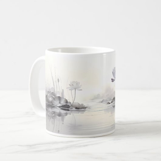 Mug Peinture Simple De Fleur De Lotus (Devant gauche)