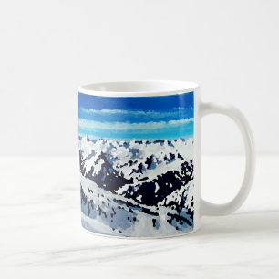 Mug peinture sommet montagne neige