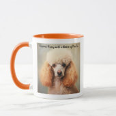 Mug Peinture standard à l'huile de caniche avec légend (Gauche)