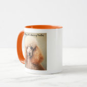 Mug Peinture standard à l'huile de caniche avec légend (Devant gauche)