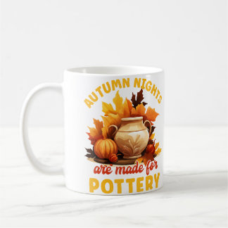 Mug Peinture sur Poterie Les Soirées Automnales Sont F