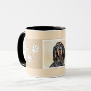 Mug Peinture sur sol noir et brun - Art original sur c