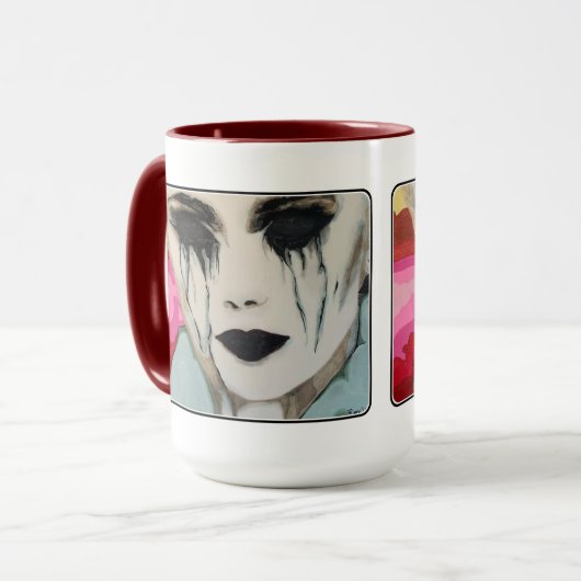 Mug Peinture sur un (Devant gauche)