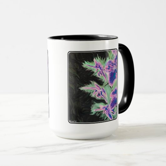 Mug Peinture sur une orchidée tropicale (Devant droit)