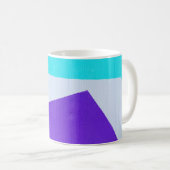 Mug Peinture turquoise, blanche et violette (Devant droit)