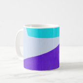 Mug Peinture turquoise, blanche et violette (Devant gauche)